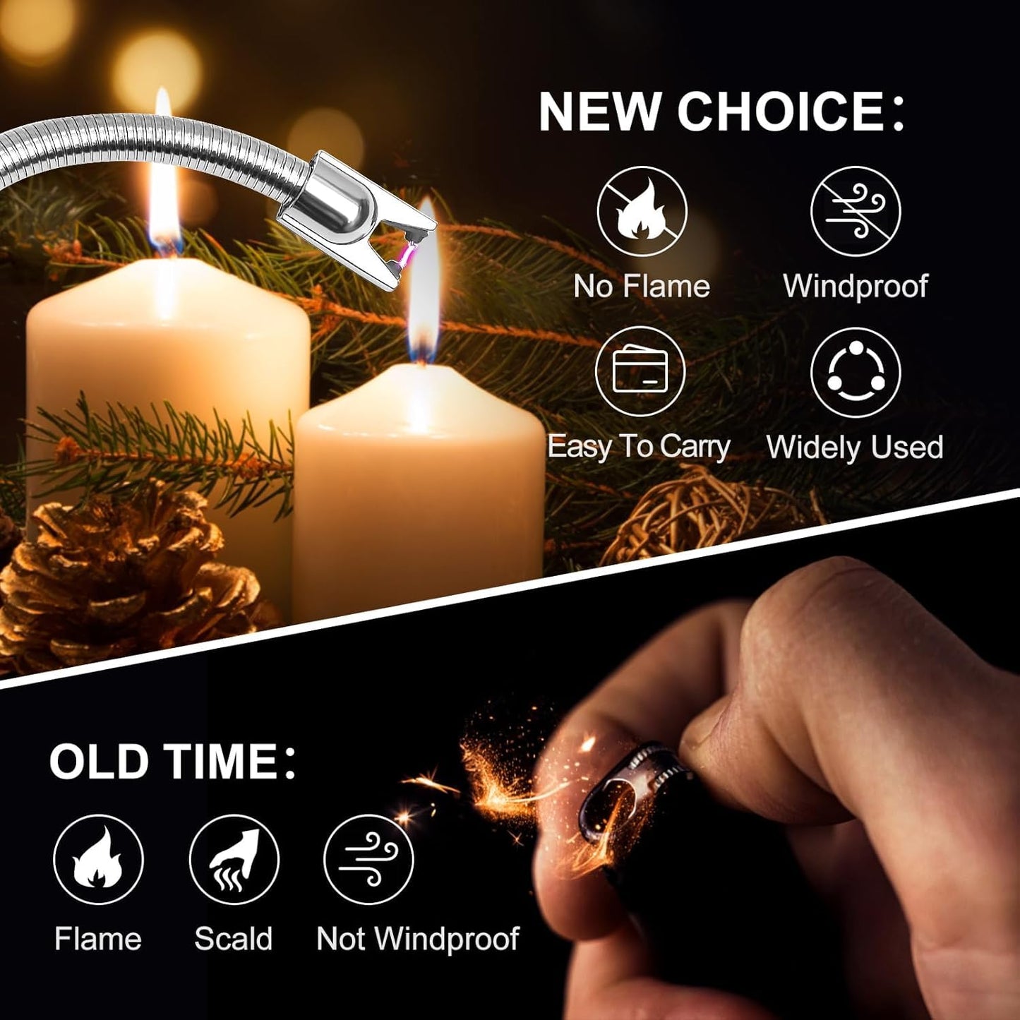 USB Plasma Rechargeable Electric Lighter for Kitchen