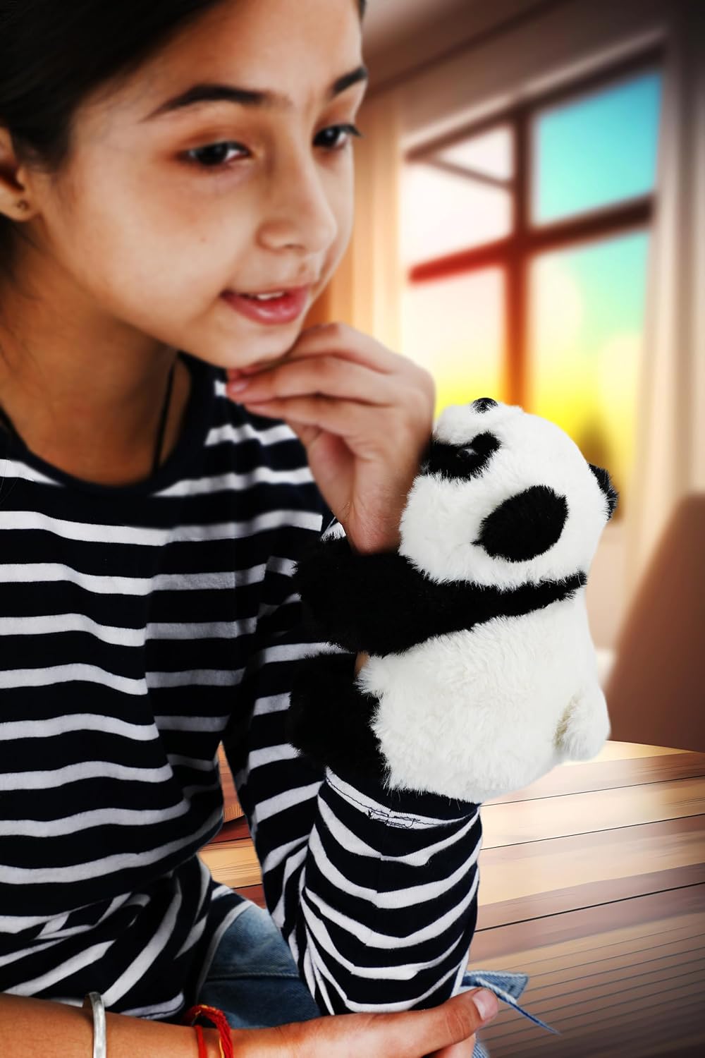 Unisex  Stuffed Animal Slap Bracelets Plush Panda