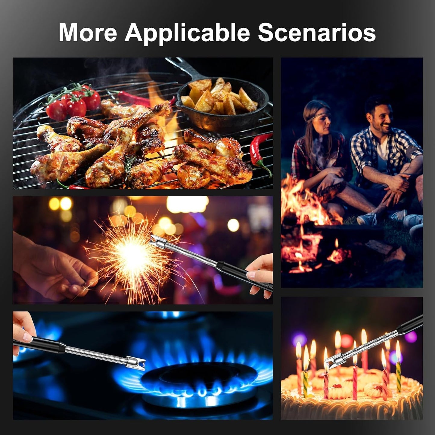 USB Plasma Rechargeable Electric Lighter for Kitchen