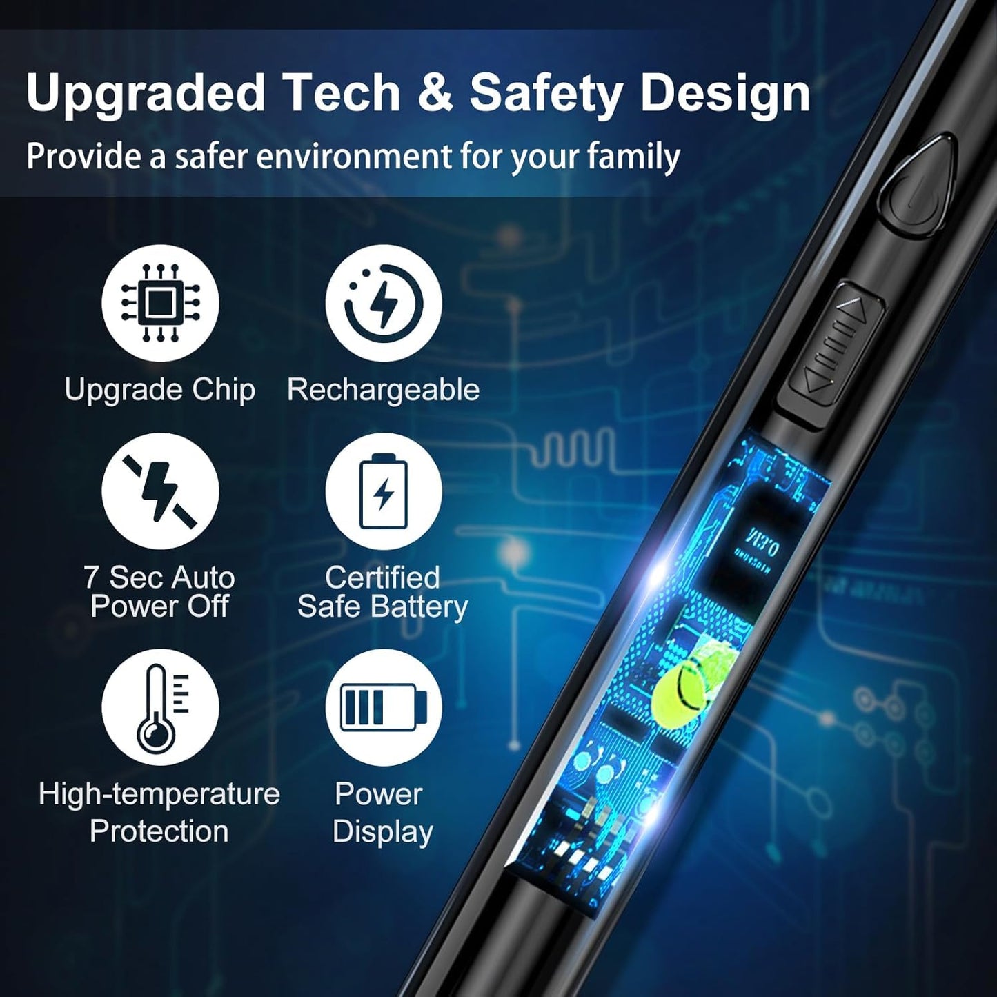 USB Plasma Rechargeable Electric Lighter for Kitchen
